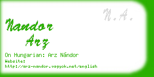 nandor arz business card